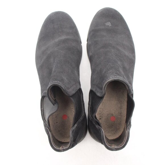 Santoni Chelsea Ankle Boots Mens Size UK 7 Black suede Leather Pull on Shoes main image 4